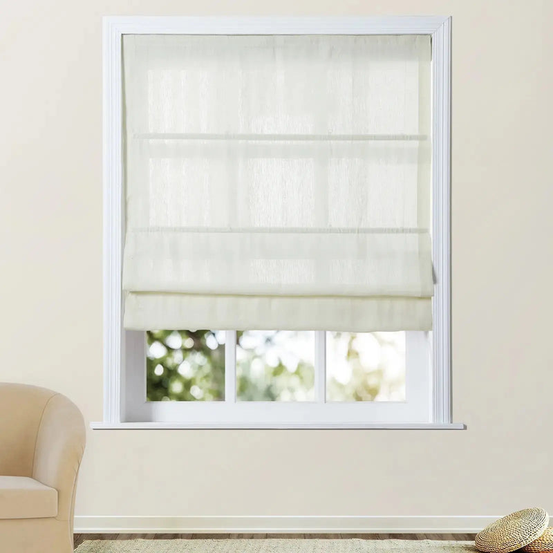 Patti Belgian Linen Cordless Roman Shade TWOPAGES