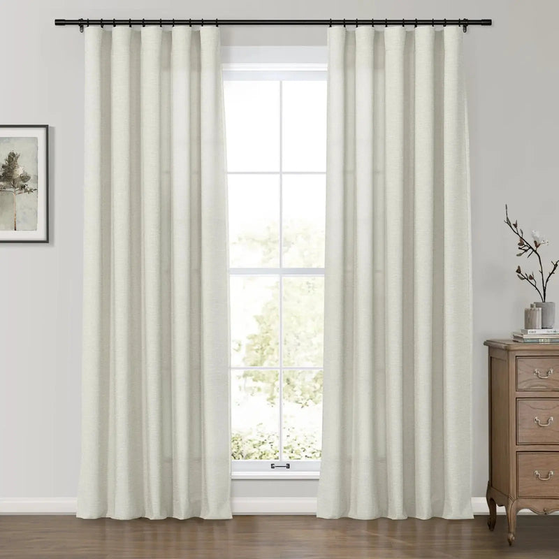 Premium Belgian Linen Flax Curtain Soft Top Patti -TWOPAGES