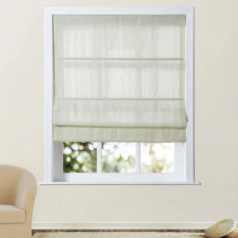 Patti Belgian Linen Cordless Roman Shade TWOPAGES