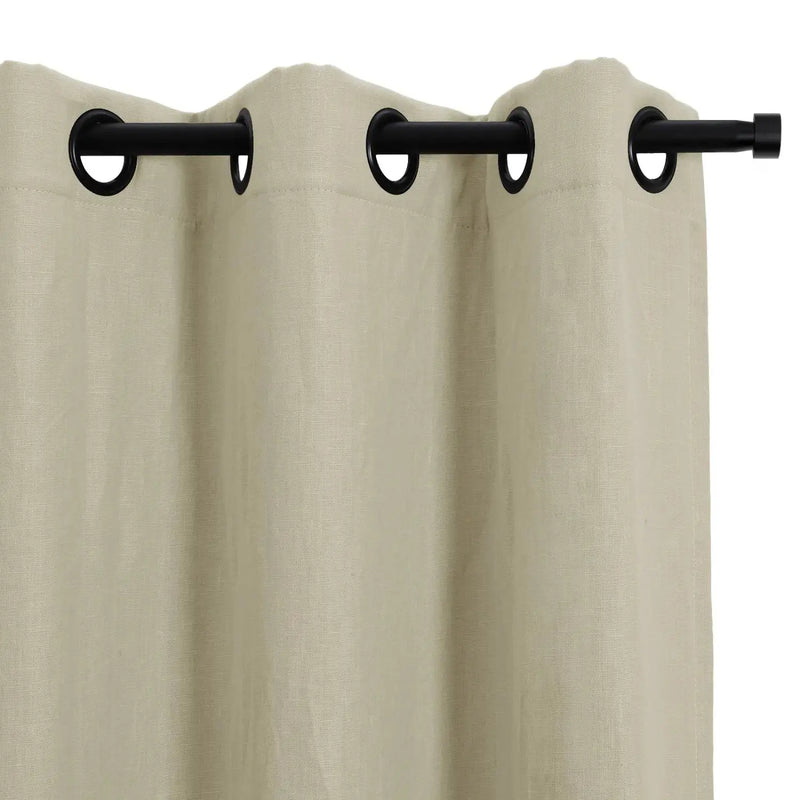 Patti Premium Belgian Flax Linen Curtains Grommet- -TWOPAGES
