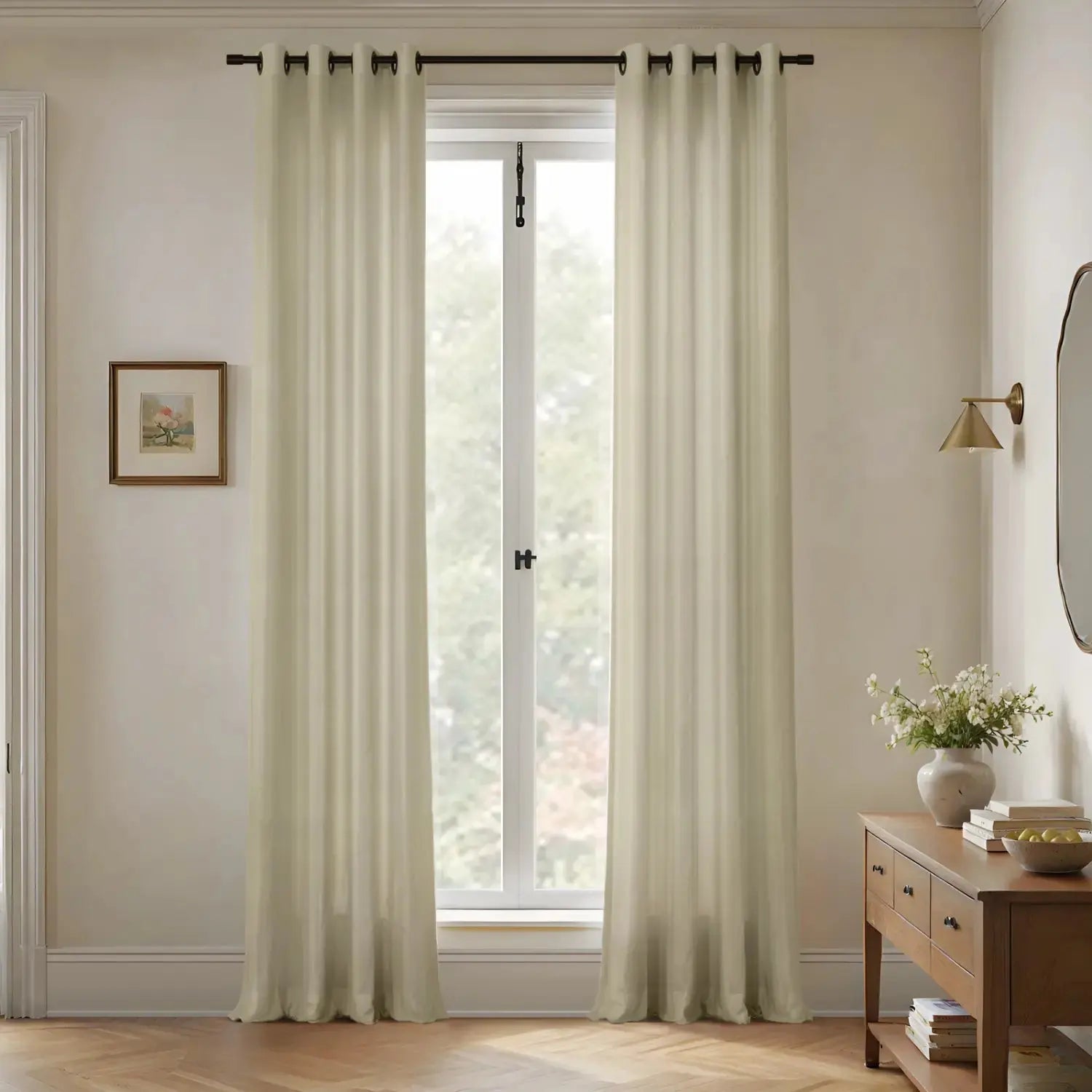 Patti Premium Belgian Flax Linen Curtains Grommet- -TWOPAGES
