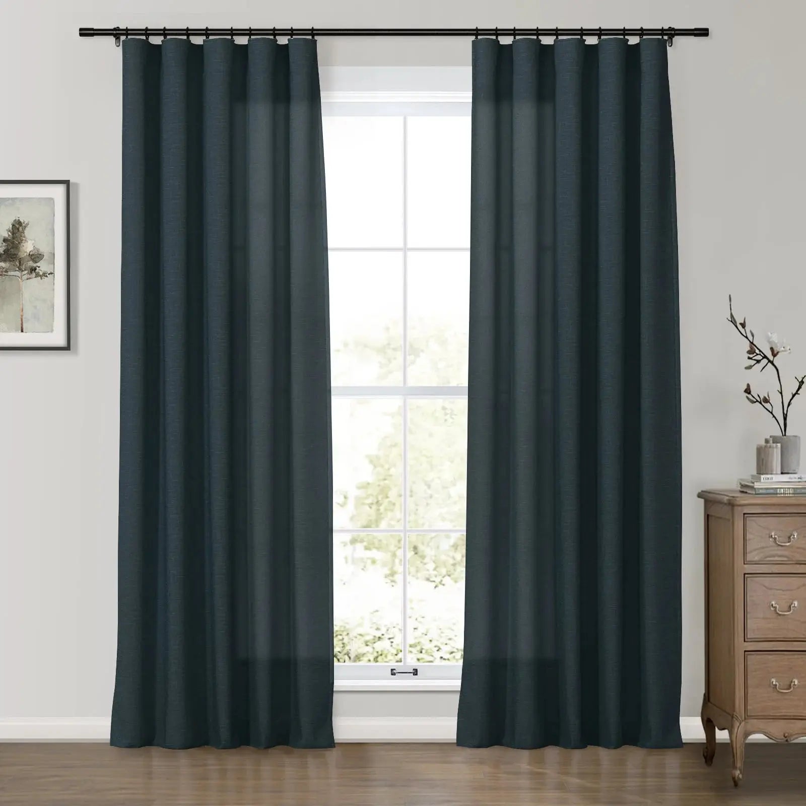 Premium Belgian Linen Flax Curtain Soft Top Patti -TWOPAGES