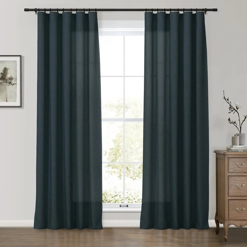 Premium Belgian Linen Flax Curtain Soft Top Patti -TWOPAGES