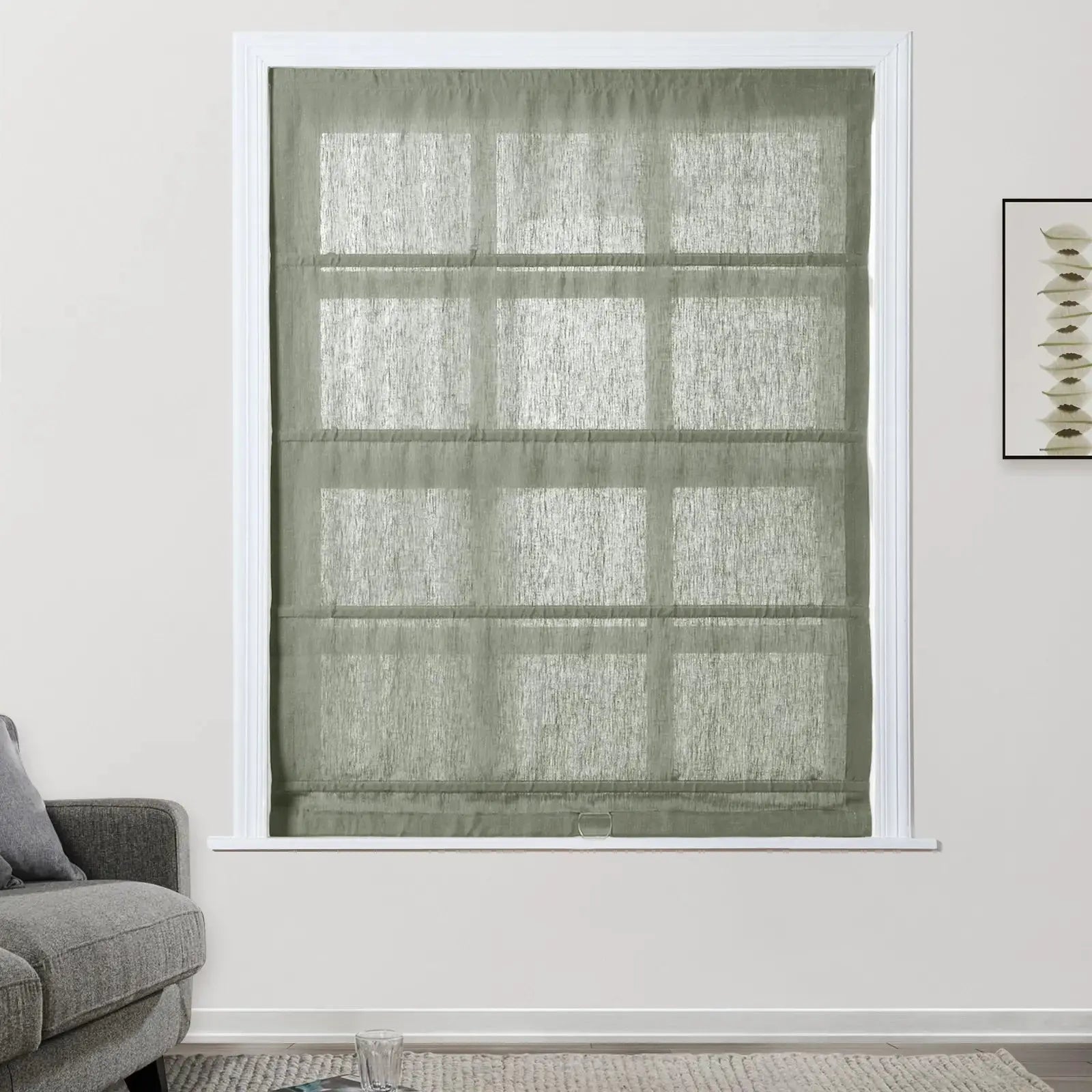 Patti Belgian Linen Cordless Roman Shade TWOPAGES