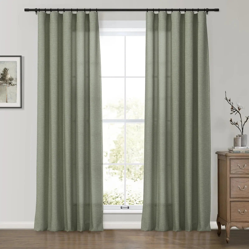 Premium Belgian Linen Flax Curtain Soft Top Patti -TWOPAGES
