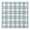 Fabric swatch displaying a light blue and white base with a grid of intersecting dark gray and thinner light blue stripes, finished with a decorative scalloped edge