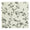 Fabric swatch featuring a dark gray trailing floral vine pattern with small leaves and buds on a light cream textured background with a decorative scalloped edge