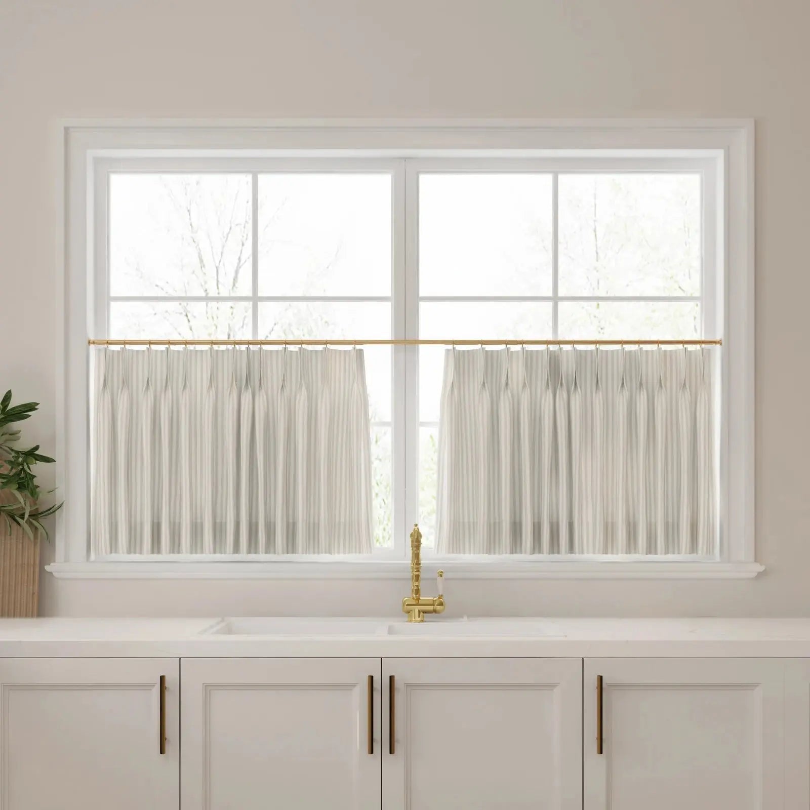 Custom Cafe Curtains Pleated -TWOPAGES