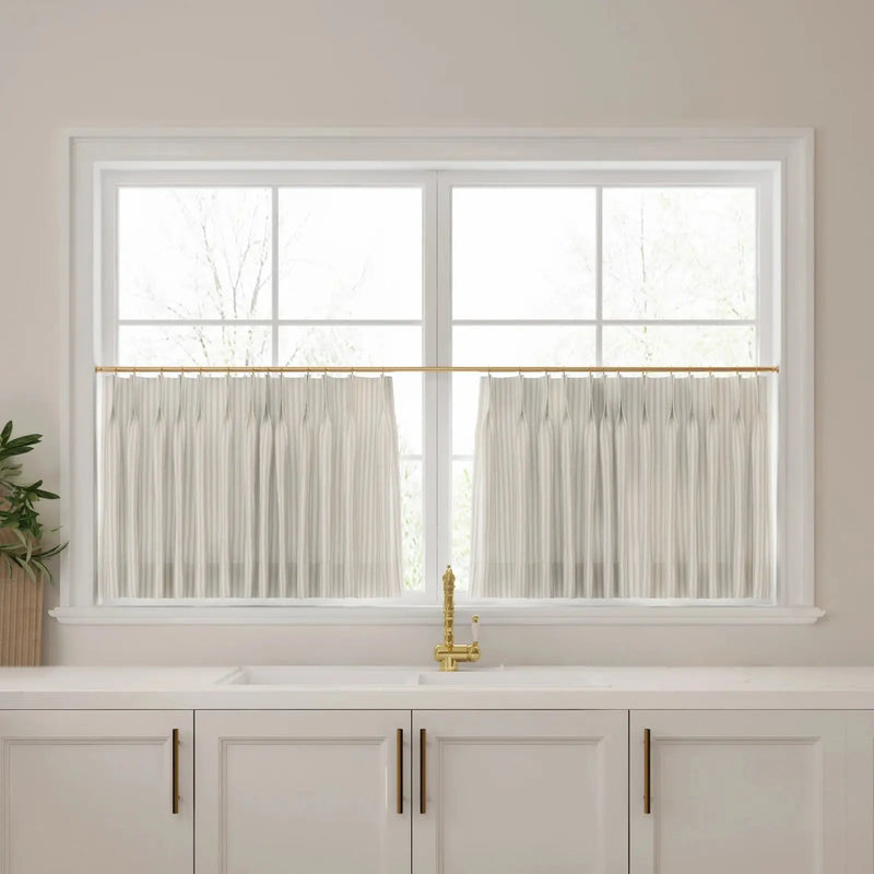 Custom Cafe Curtains Pleated -TWOPAGES