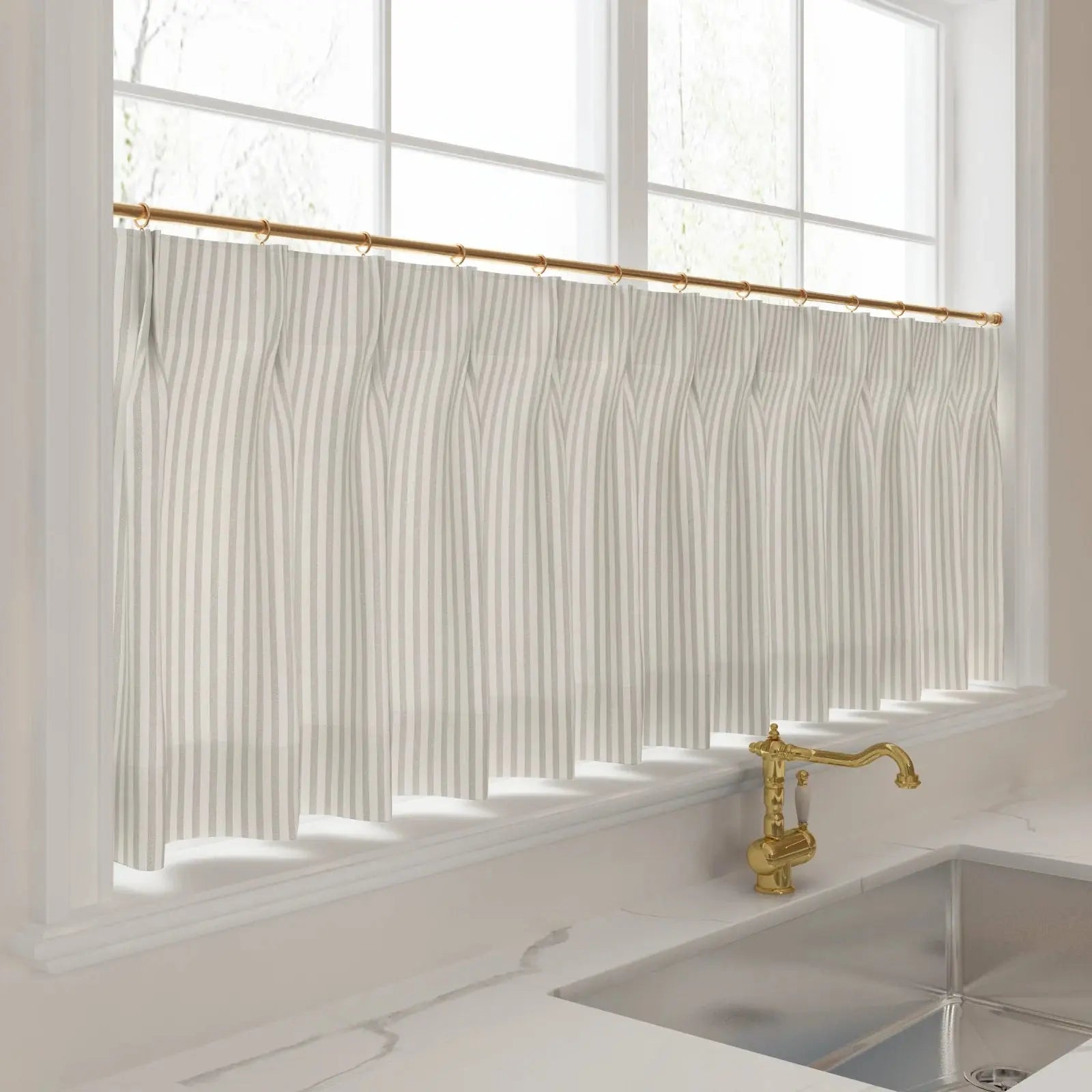 Custom Cafe Curtains Pleated -TWOPAGES
