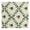 Textile sample featuring a charming repeating pattern of deep red roses and green foliage arranged in diagonal garlands on a cream background with a pinked edge