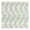 Fabric swatch featuring a repeating pattern of muted sage green vertical leaf branches on a pale teal background with a zigzag edge