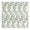 Fabric swatch with a delicate repeating botanical leaf pattern in charcoal grey on a light cream woven background with scalloped edges