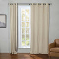 Kyla Lightweight Faux Linen Drapery Grommet TWOPAGES