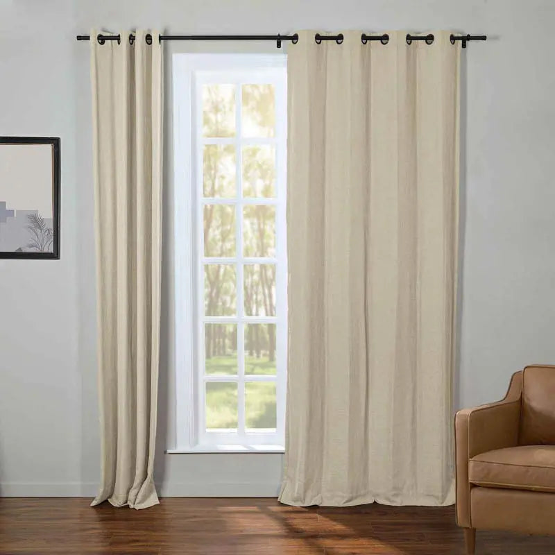 Kyla Lightweight Faux Linen Drapery Grommet TWOPAGES