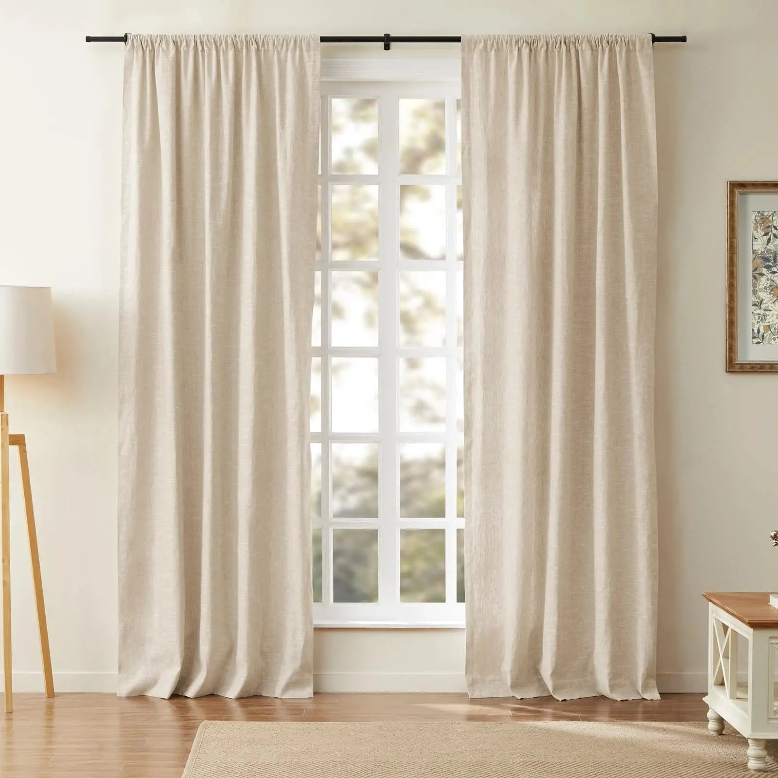 Jawara Luxury Linen Cotton Curtain Soft Top TWOPAGES