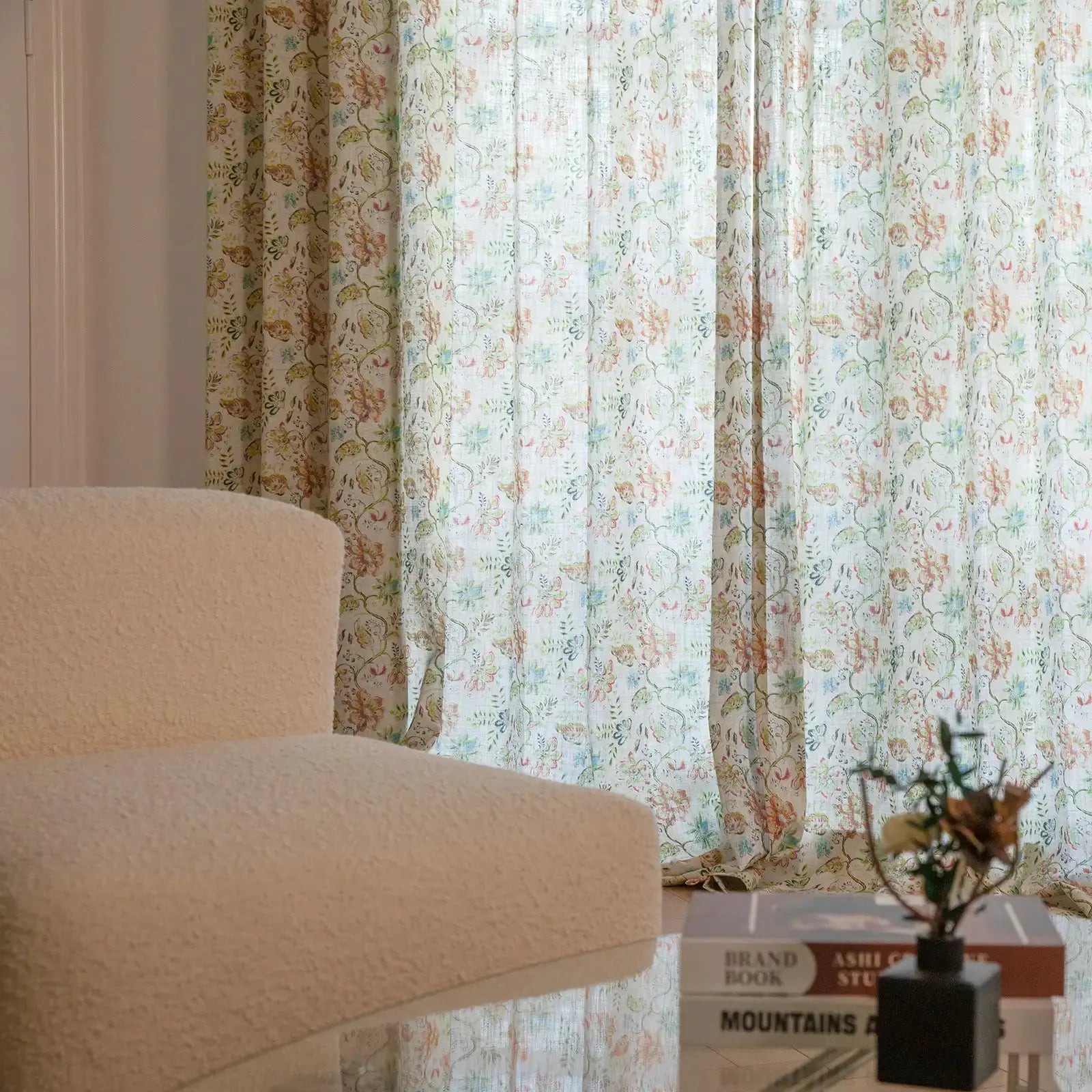 Holly Botanical Boho Drapery Pleated (52 inches Width Limit)?-TWOPAGES