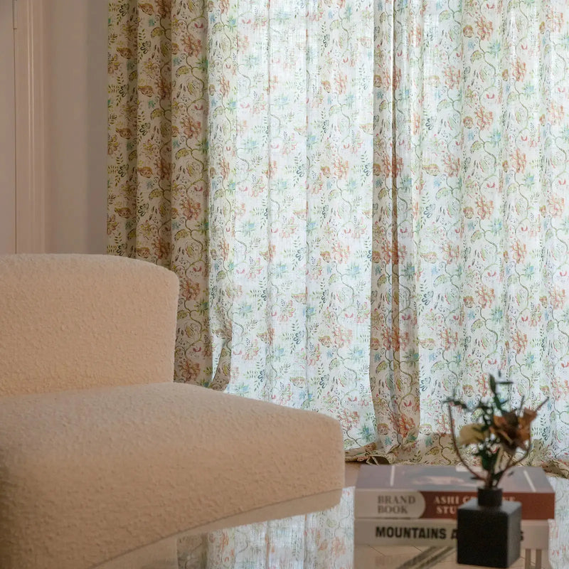 Holly Botanical Boho Drapery Pleated (52 inches Width Limit)?-TWOPAGES