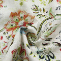Holly Botanical Serenity Patterned Boho Curtains Pleated TWOPAGES