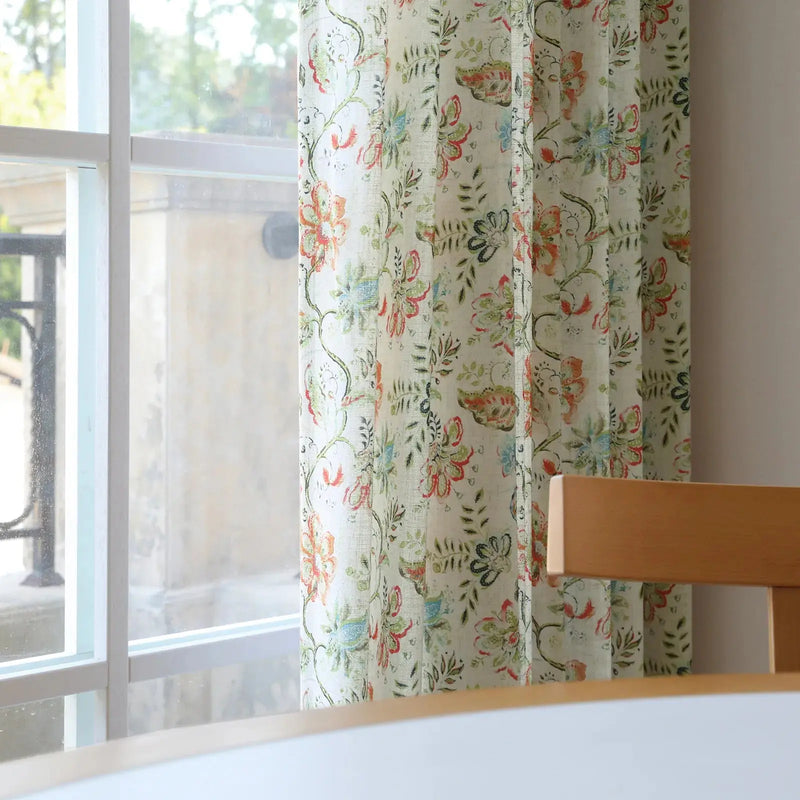 Holly Botanical Boho Drapery Pleated (52 inches Width Limit)?-TWOPAGES