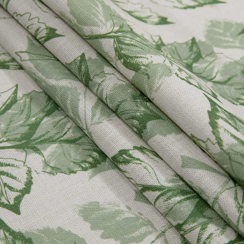 Holly Botanical Serenity Patterned Boho Curtains Pleated TWOPAGES