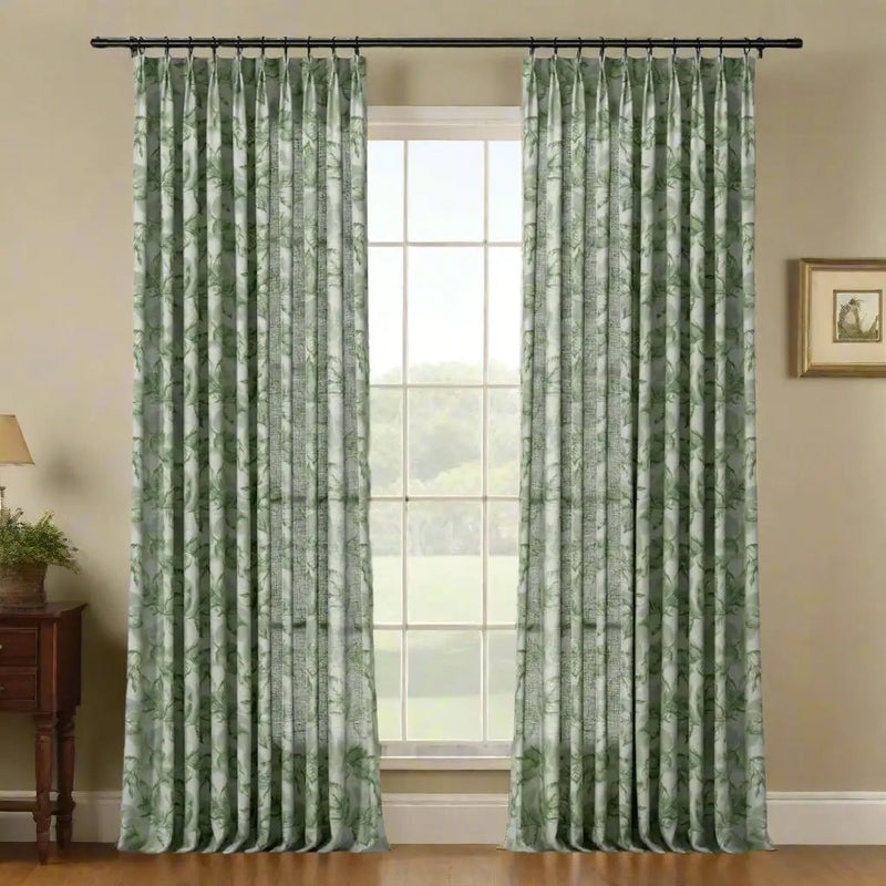 Holly Botanical Boho Drapery Pleated (52 inches Width Limit)?-TWOPAGES
