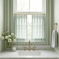 Celia Striped Plaid Cafe Curtain-?-TWOPAGES