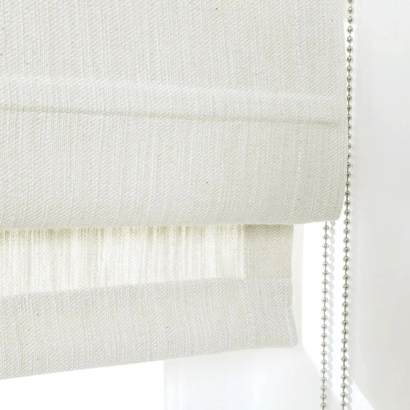Cloe Cotton Blend Roman Shade Cord Lift TWOPAGES