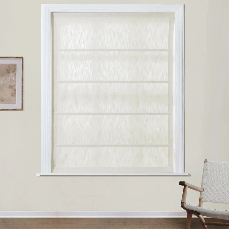 Cloe Cotton Blend Roman Shade Cord Lift TWOPAGES