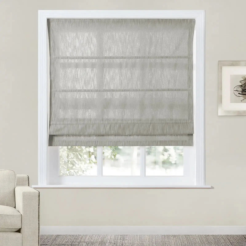Cloe Cotton Blend Roman Shade Cord Lift TWOPAGES