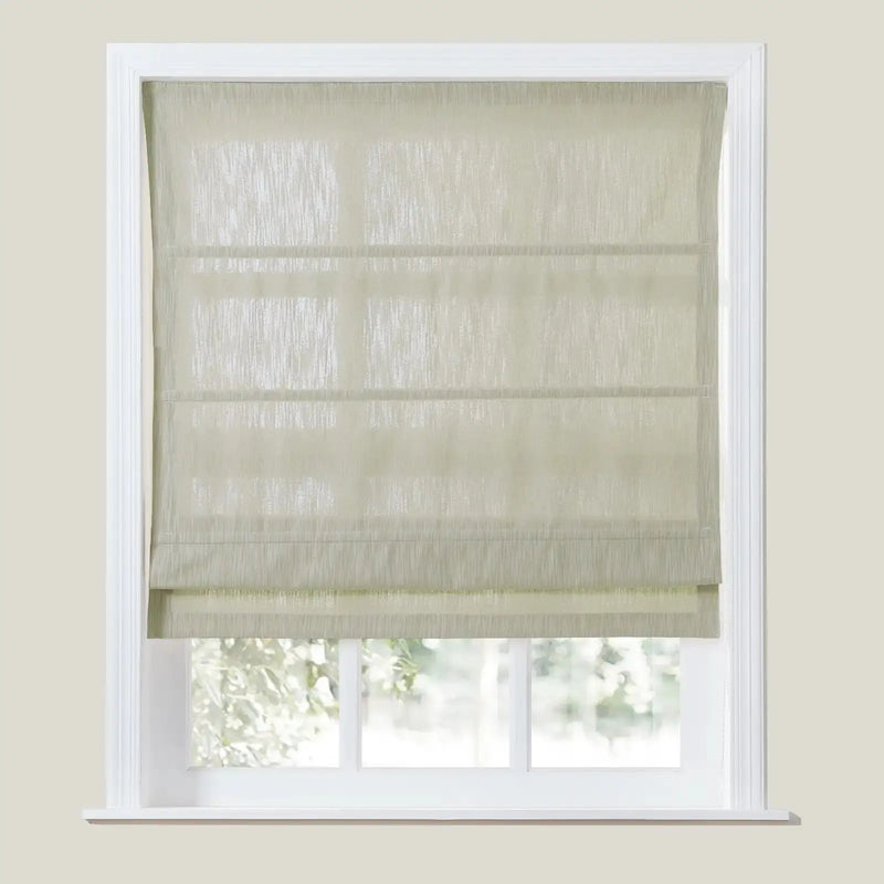 Cloe Cotton Blend Roman Shade Cord Lift TWOPAGES
