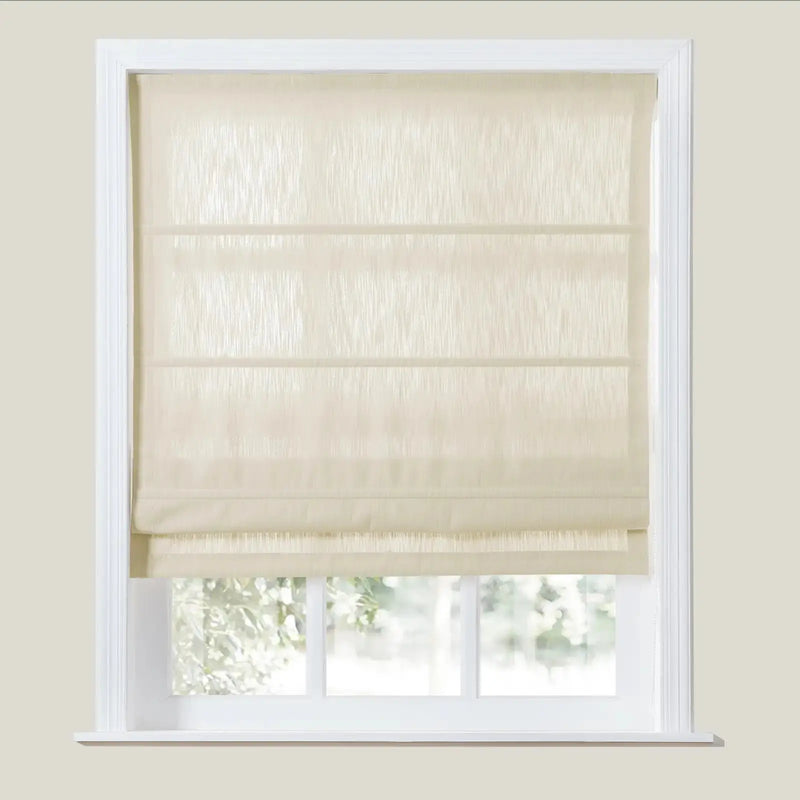 Cloe Cotton Blend Roman Shade Cord Lift TWOPAGES