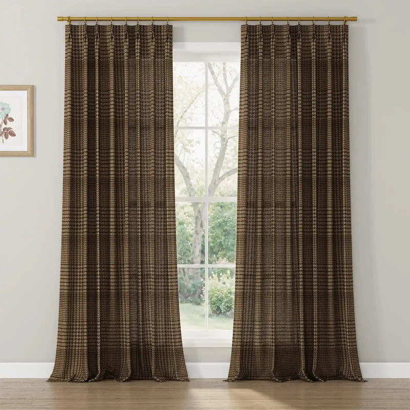 Sara Le x TWOPAGES Vintage Printed Linen Pleated Curtains