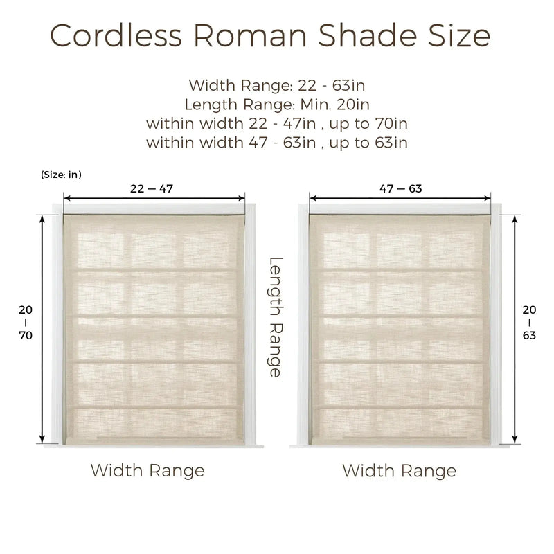 Patti Belgian Linen Cordless Roman Shade TWOPAGES