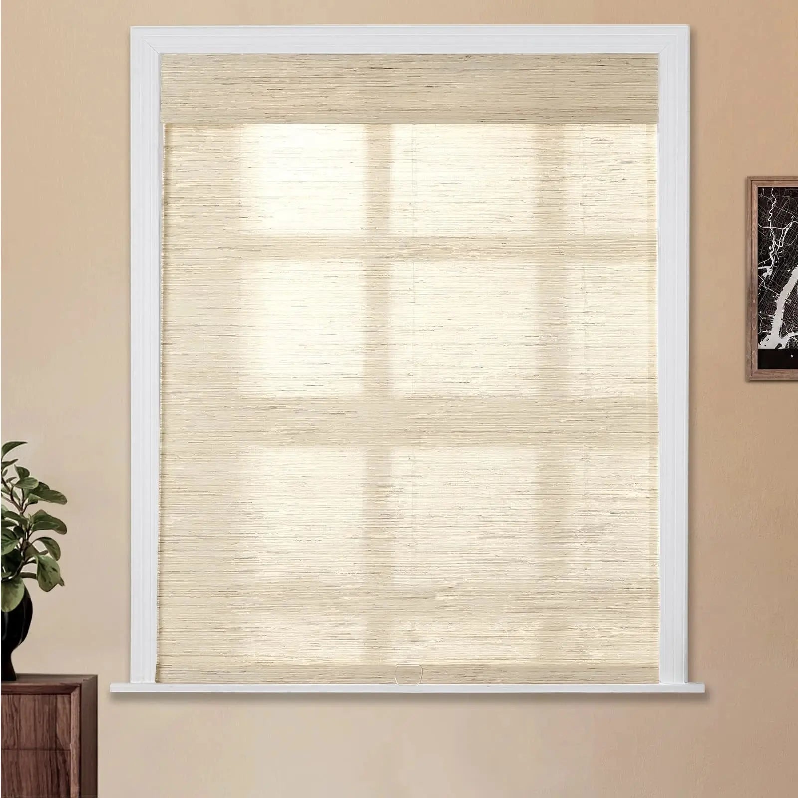 Natural Ramie Bamboo Woven Blind - Cashew TWOPAGES CURTAINS