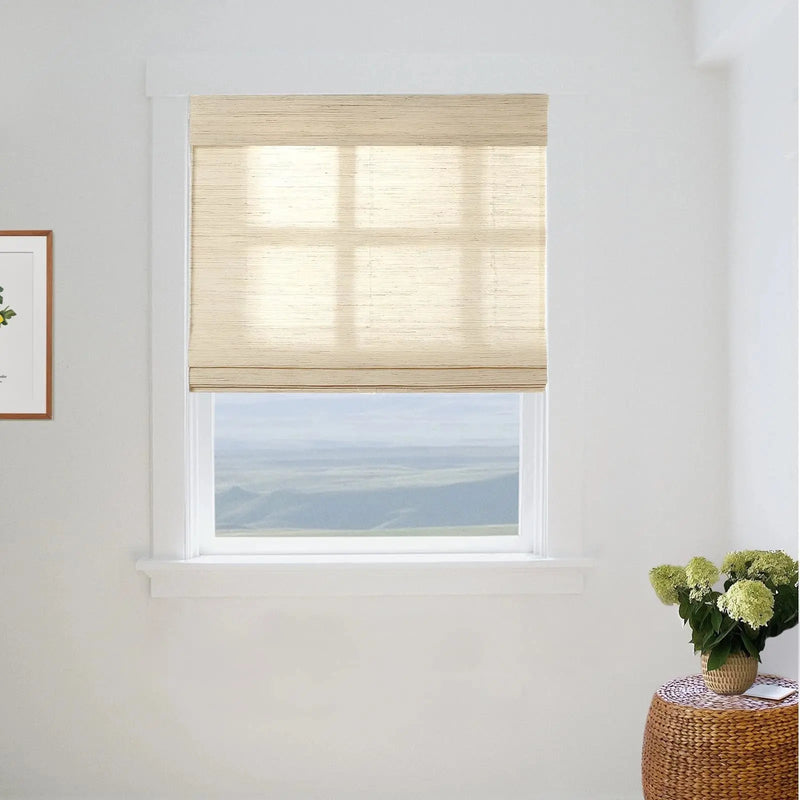 Natural Ramie Bamboo Woven Blind - Cashew TWOPAGES CURTAINS