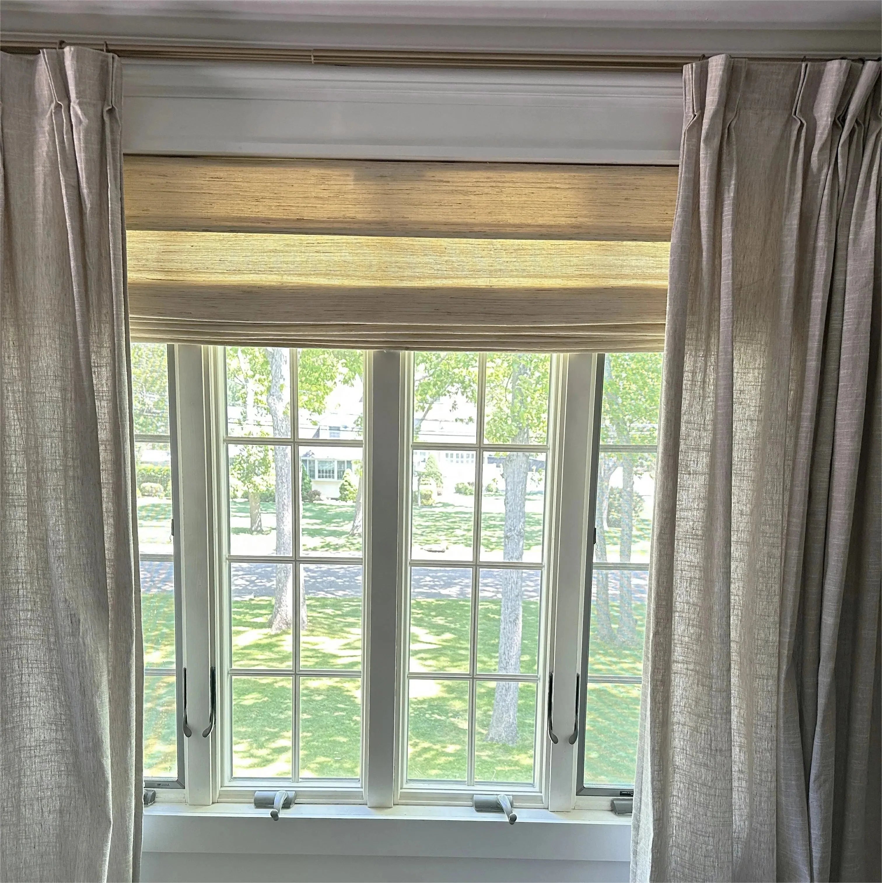 Natural Ramie Bamboo Woven Blind - Cashew TWOPAGES CURTAINS
