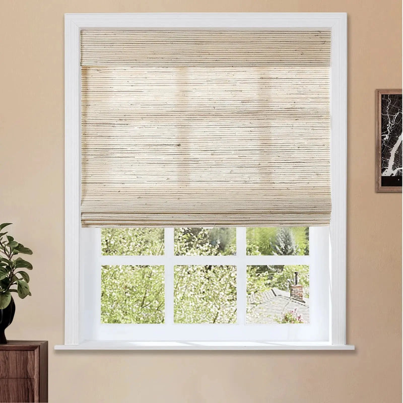 Natural Ramie Bamboo Woven Blind - Beige Brown TWOPAGES CURTAINS