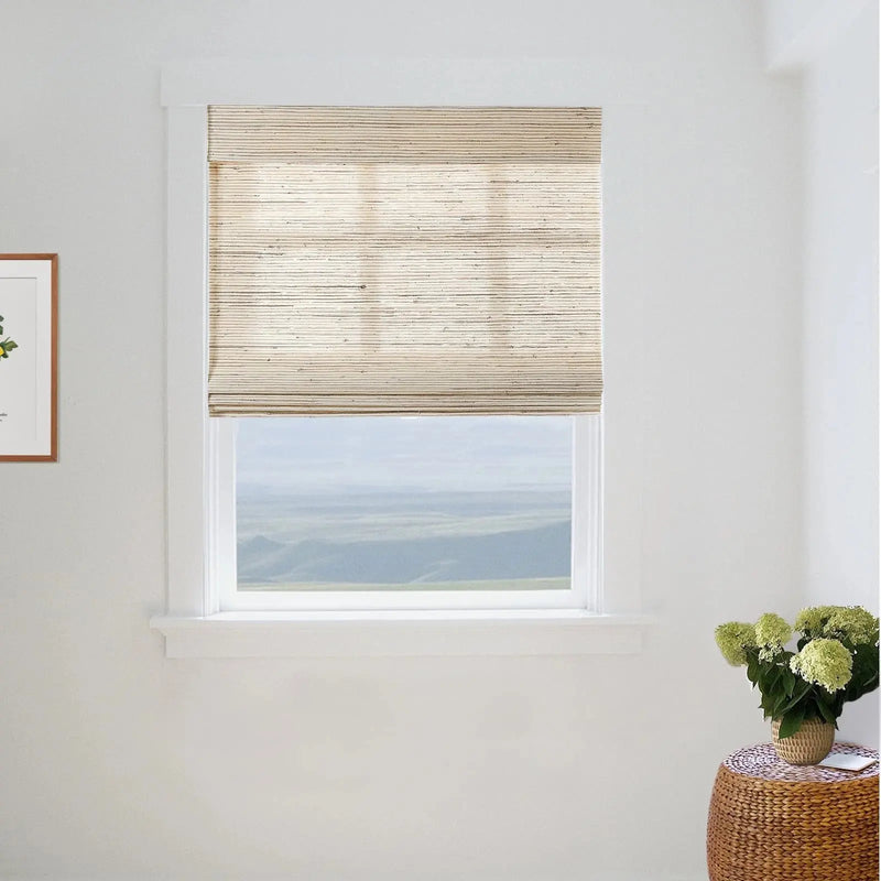 Natural Ramie Bamboo Woven Blind - Beige Brown TWOPAGES CURTAINS