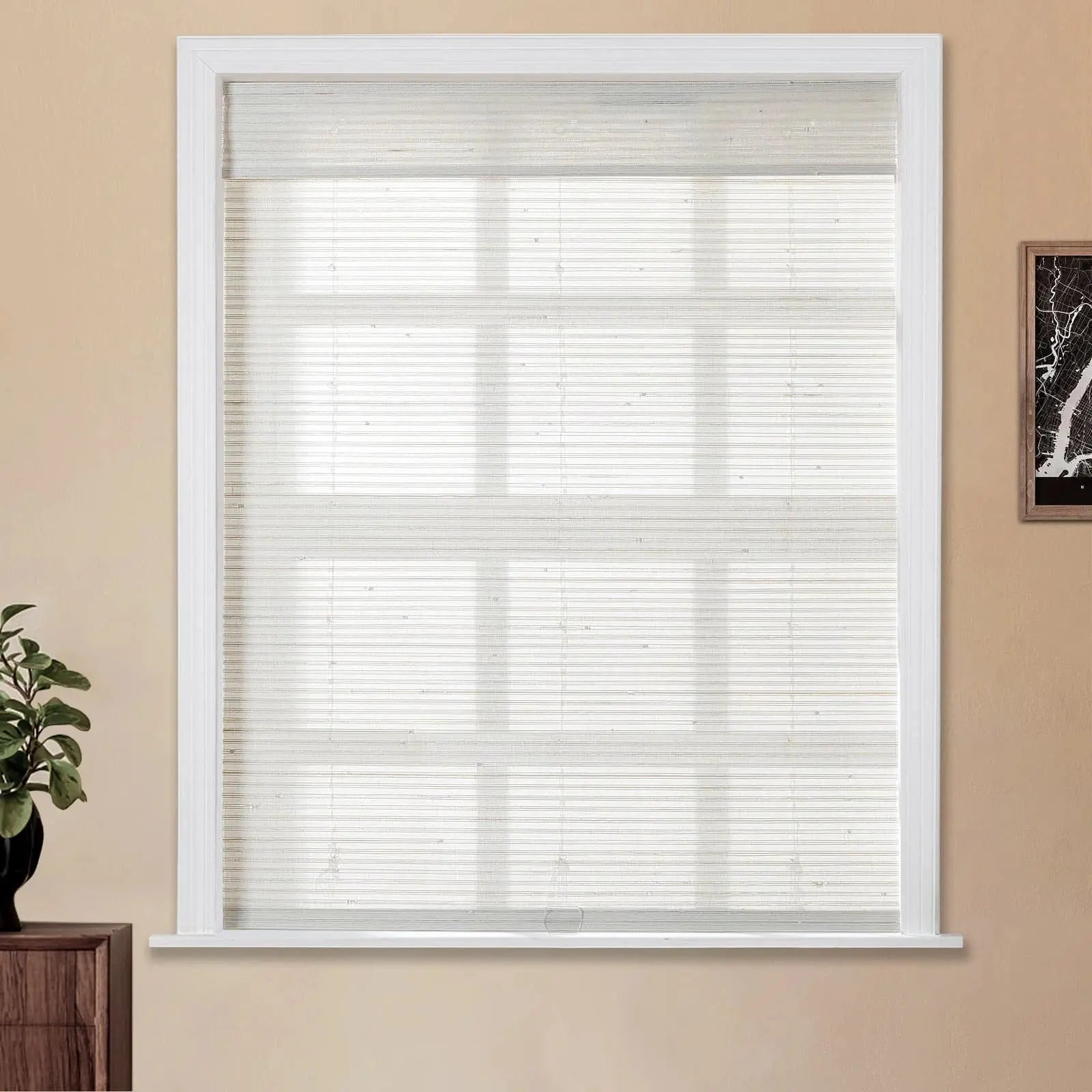 Natural Paper Bamboo Woven Blind - Marble White TWOPAGES CURTAINS