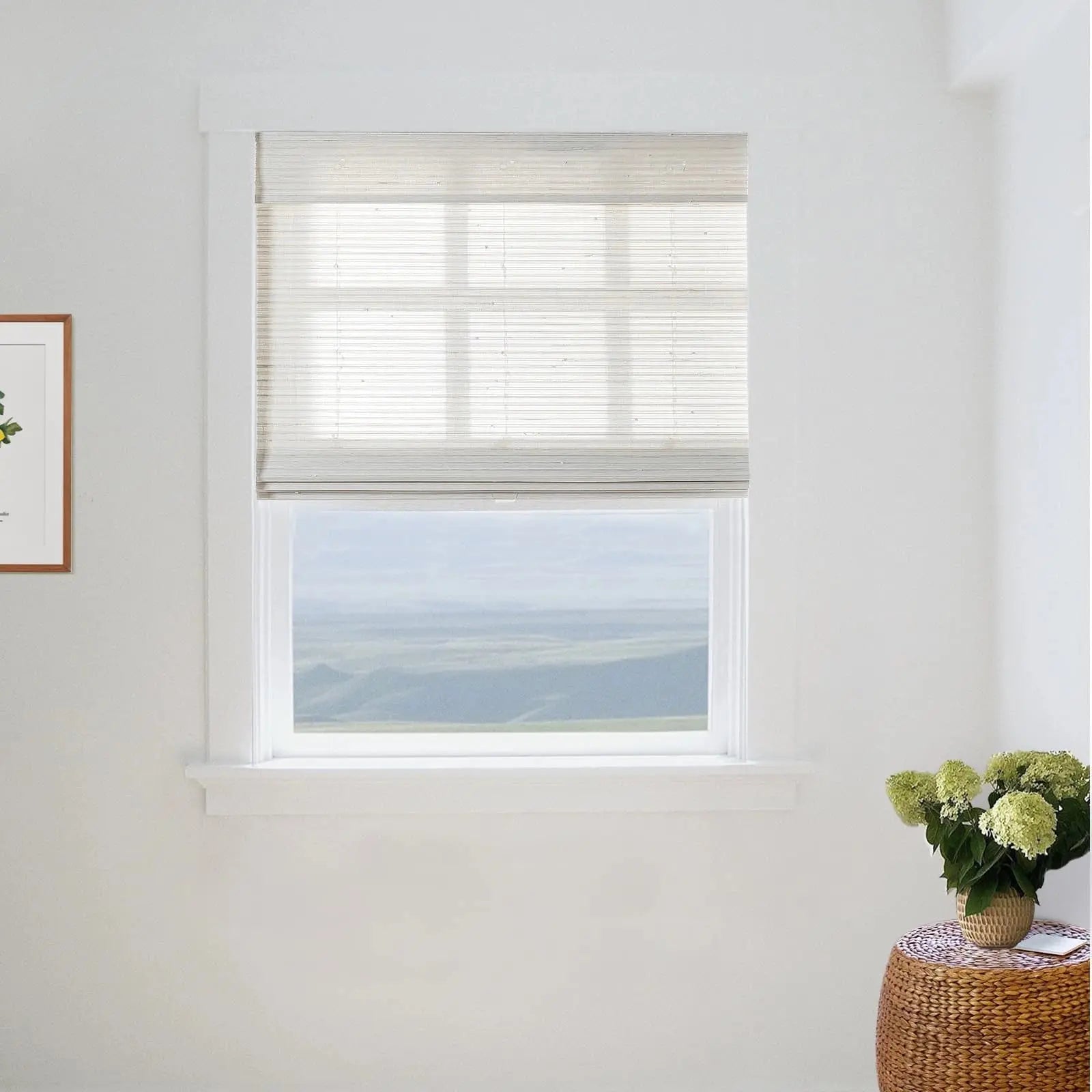 Natural Paper Bamboo Woven Blind - Marble White TWOPAGES CURTAINS