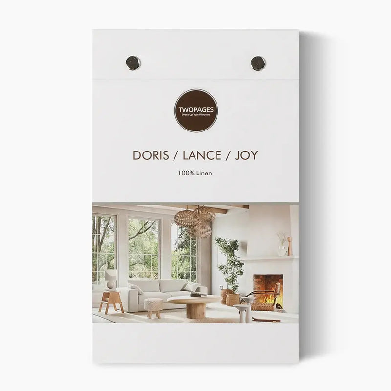 Doris Lance Joy Linen 3-in-1 fabric swatches and colour options