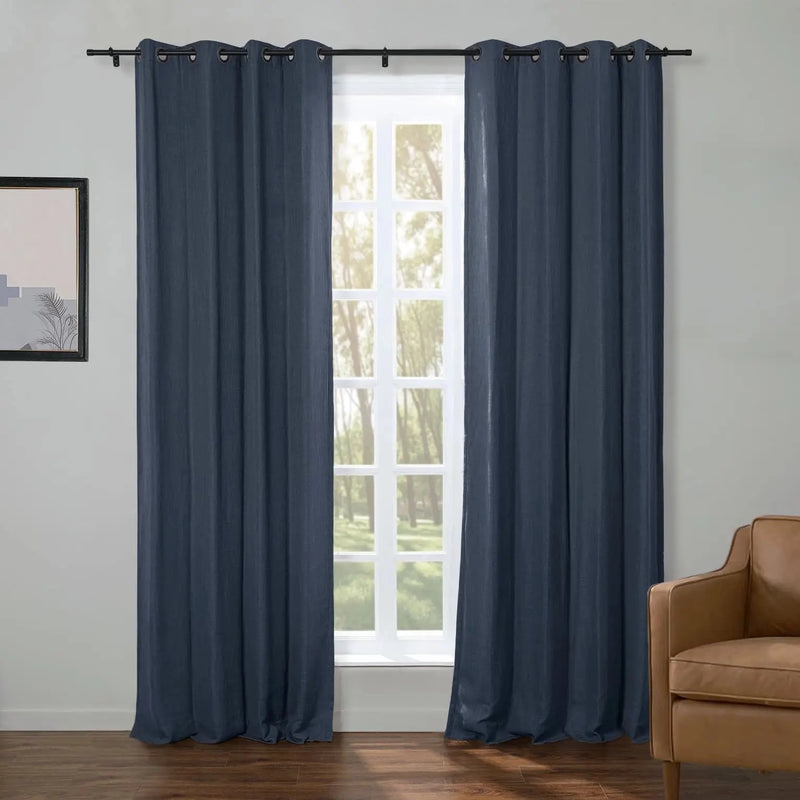 Kyla Lightweight Faux Linen Drapery Grommet TWOPAGES