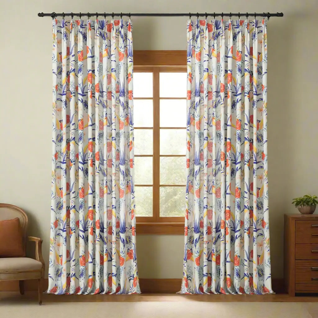Holly Botanical Boho Drapery Pleated (52 inches Width Limit)?-TWOPAGES