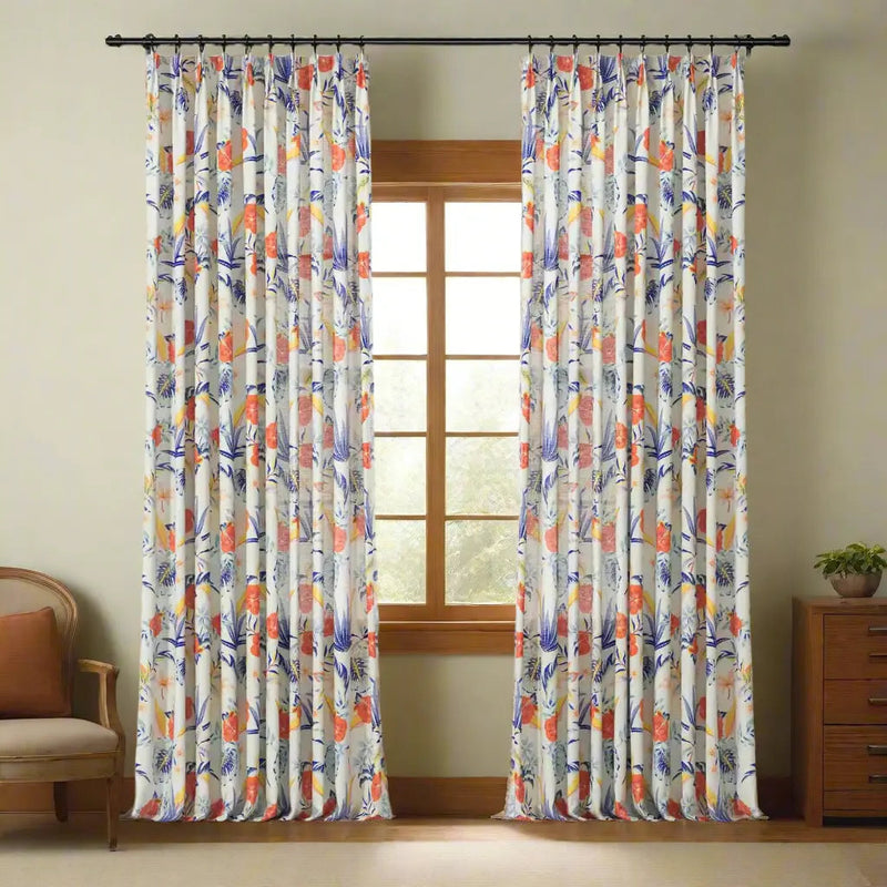 Holly Botanical Boho Drapery Pleated (52 inches Width Limit)?-TWOPAGES
