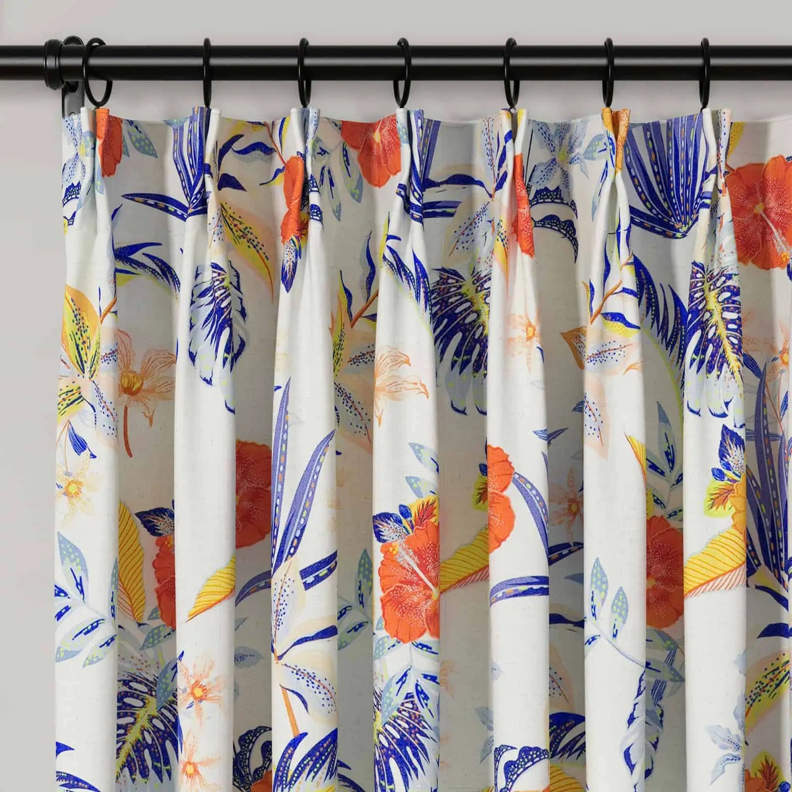 Holly Botanical Serenity Patterned Boho Curtains Pleated TWOPAGES