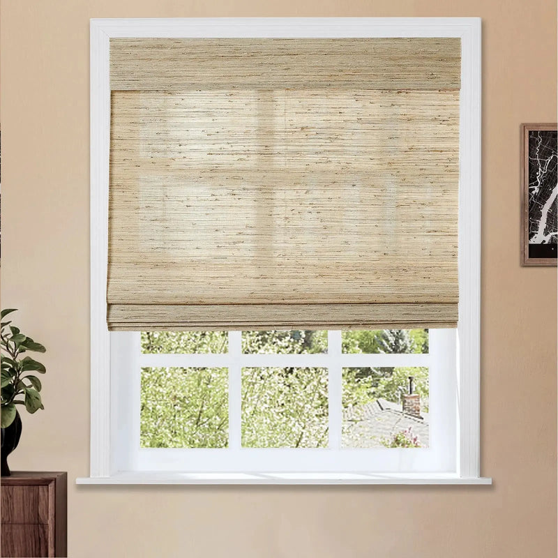 Natural Ramie Bamboo Woven Blind - Beige TWOPAGES CURTAINS