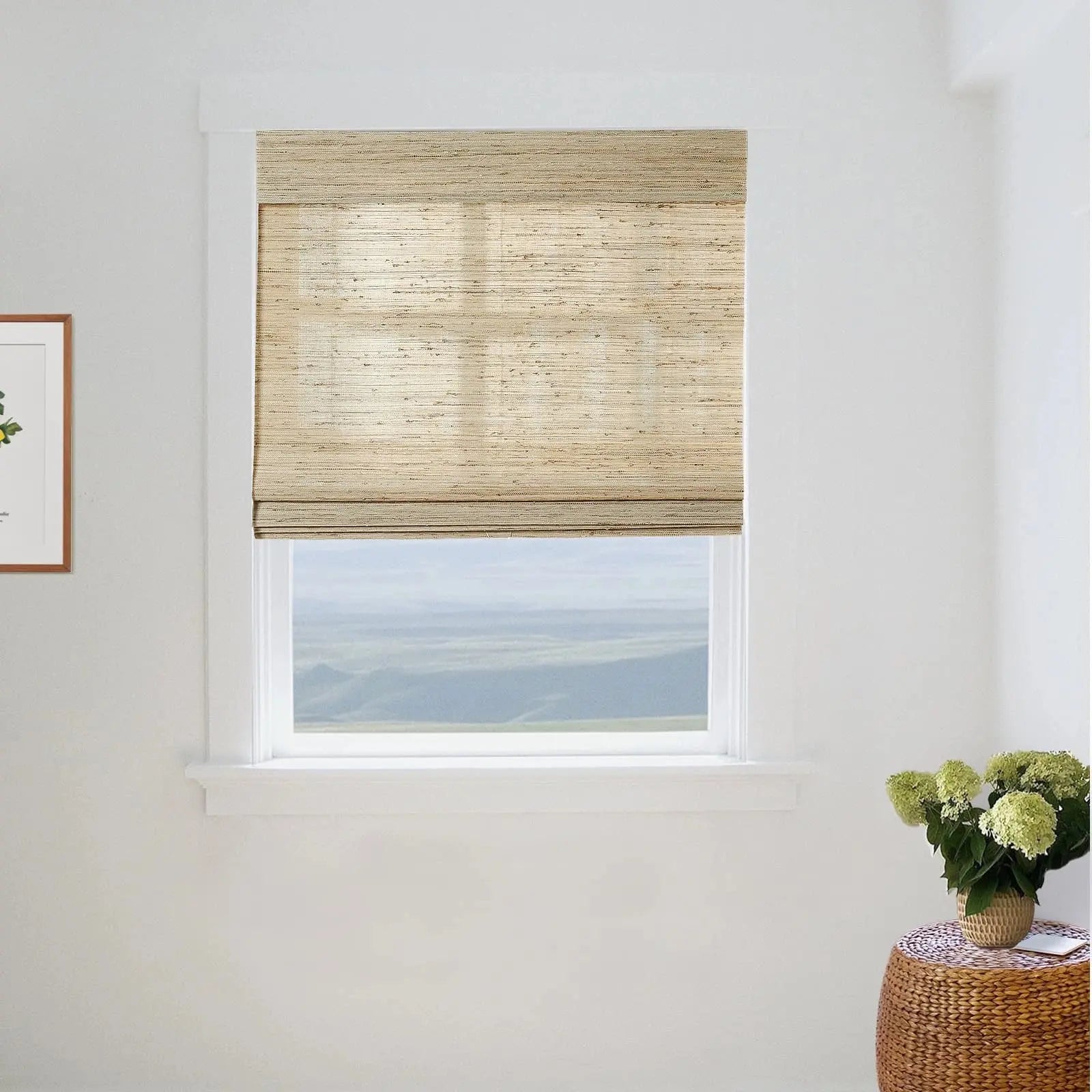 Natural Ramie Bamboo Woven Blind - Beige TWOPAGES CURTAINS