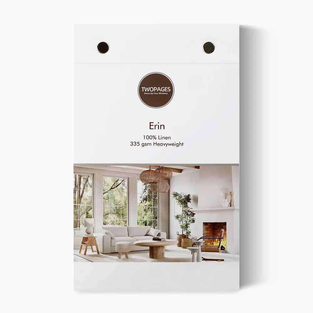 Erin 100% Linen Heavyweight fabric swatches and colour options