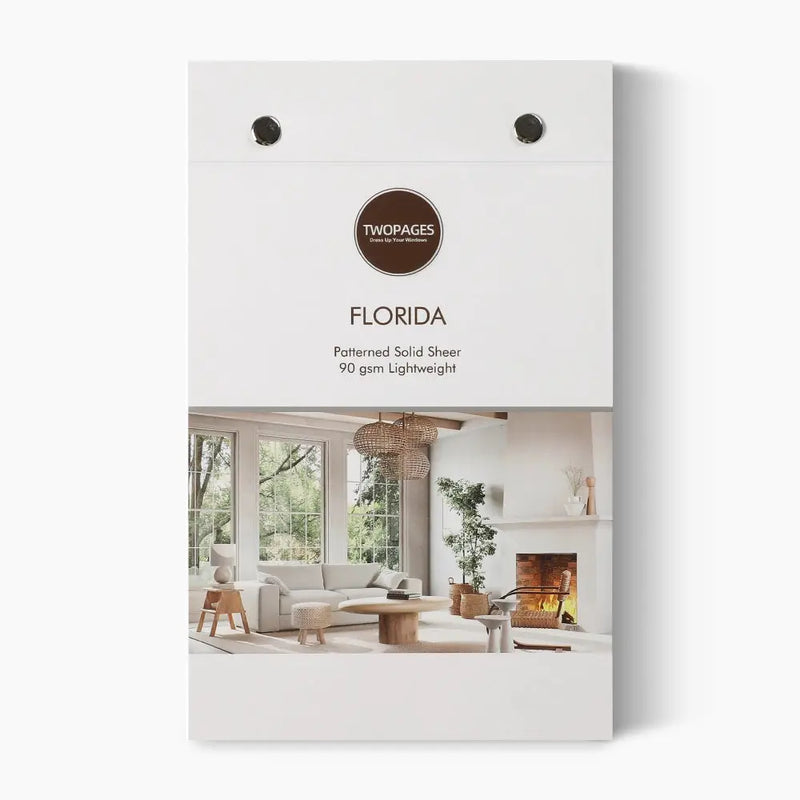 Florida Semi Sheer Curtain fabric swatches and colour options